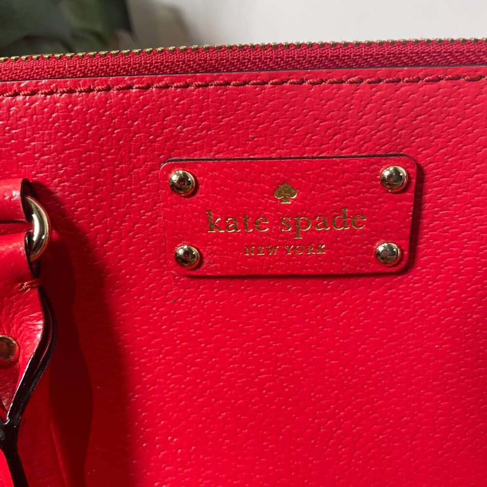 Kate Spade New York Wellesley Rachelle satchel in Cherry Red - Picture 6 of 13